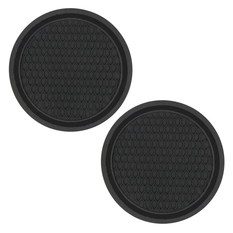 2Pcs Car Bling Rhinestone Cup Holder Drink Pad Interior Decoration Anti-slip Mat Round Durable Coaster Heat Resi Car Accessories