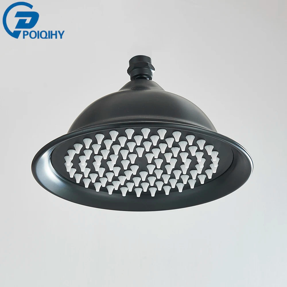 POIQIHY Brass Golden Rainfall Shower Head Shower Faucet Head Bathroom Replace Rain Showerhead Antique Brass Showerhead Accessory