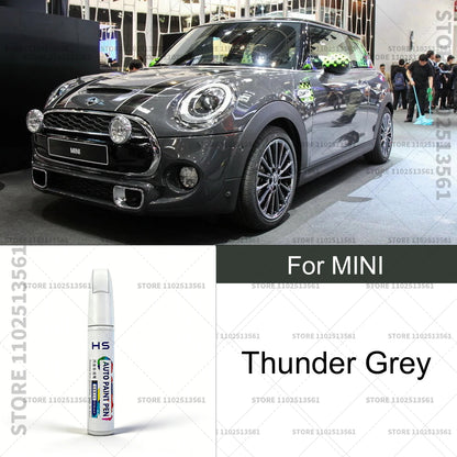For MINI Black Pepper White lsland Blue Red Gold Green Grey Car Paint Repair Pen Touch Up Scratch Remover DIY Auto Accessories