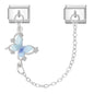 Tassel Chain Butterfly Flowers Star Moon Heart Zircon Italian Charm Links Fit 9mm Bracelet Stainless Steel DIY Jewelry Making