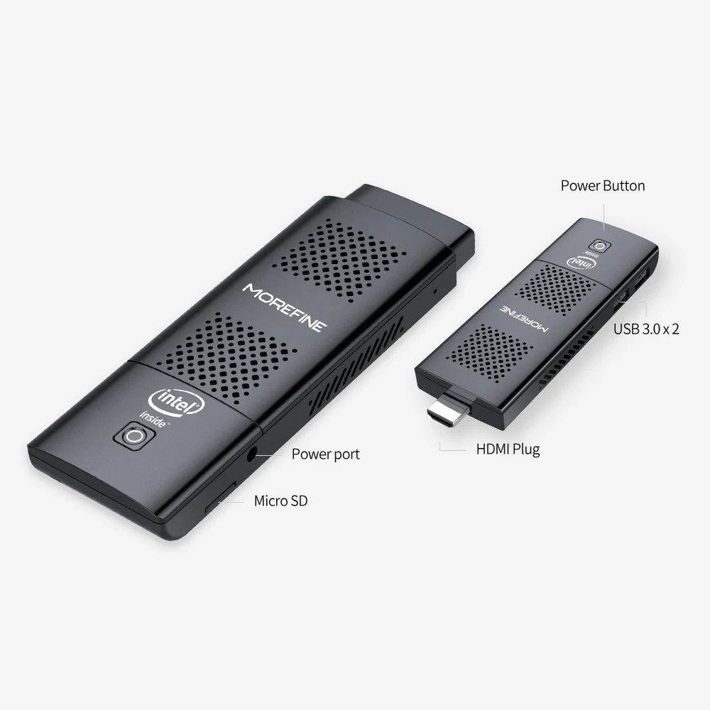 MOREFINE M1K Intel N5000 Pocket PC Win 11 LPDDR4 8GB 128GB/256GB SSD WIFI5 BT4.2 Intel UHD Graphics 4K HD Display Mini PC Stick
