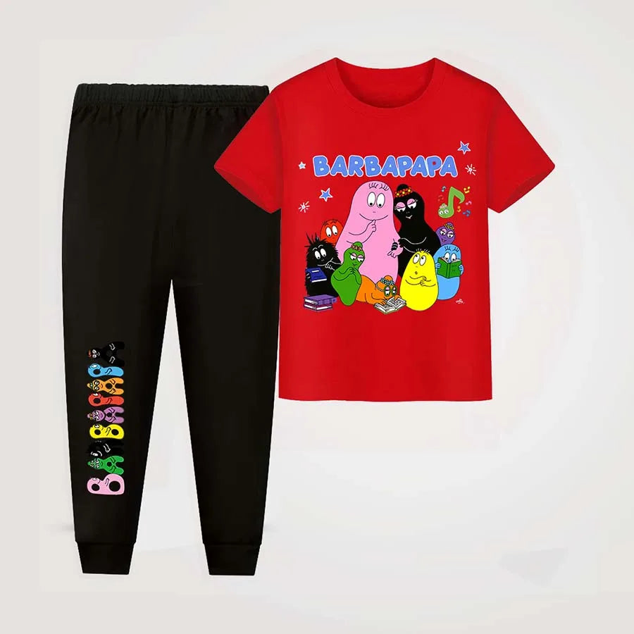 barbapapa Children's Suit for Girls Children's Clothing Girl Child Tracksuit Pajamas Kids Football Kits Korean Popular Clothes