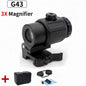 Tactical  G33 G43 G45 Sight Fixed 3X 5X Magnifier Scope with Quick Disassembly and Flipping for Airsoft Hunting Collimator