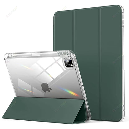 With Pencil Holder Case for iPad A16 A19 12th 11th 2026 Air11 13 Air8 M4 M3 M2 Pro11 12.9 13 M4 M5 Air4 5 10 9 8 7 9.7 10.2 10.5