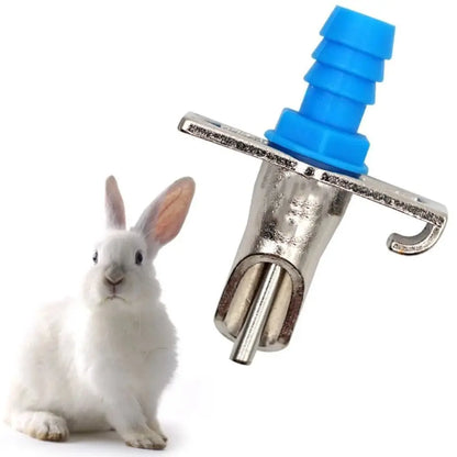 Metal&plastic Rabbit Water Drinker Nipple With Spring Automatic Water Feeder Double Hanging Type Rodents Waterer