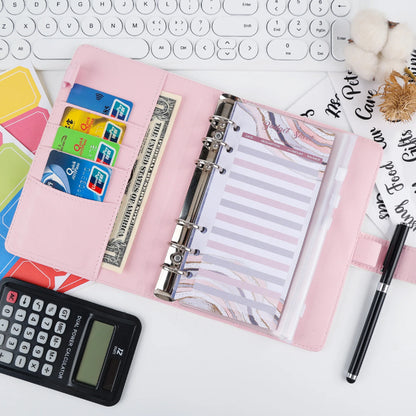 NEW A6 Money Budget Planner Binder With Zipper Envelopes, Cash Envelopes For Budgeting, Money Organizer For A6 Cash Budget Binde