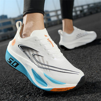 Men's Lightweight Breathable Mesh Training Running Shoes - Non-Slip, Casual Athletic Sneakers for Outdoor Sports & Jogging