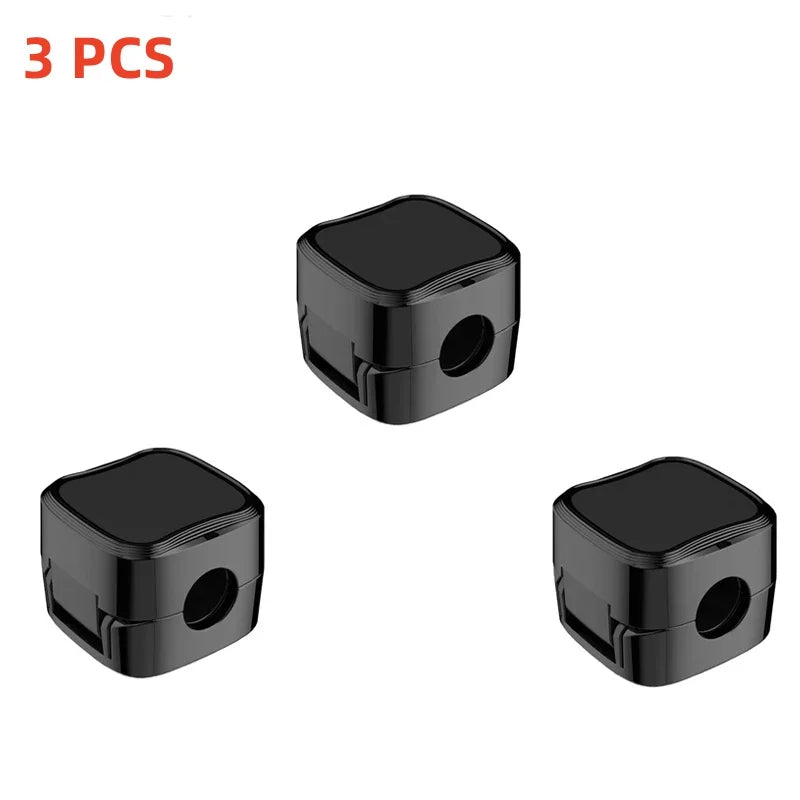 3/6/12Pcs/Set Magnetic Cable Clips Cable Organiser Adjustable Cord Holder Under Desk Organizing Cable Management Holder