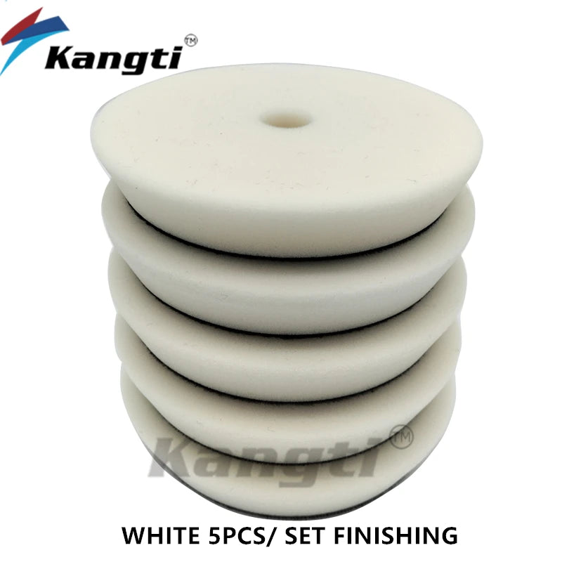 Kangti Car Polishing Pad Kit 3 Inch Self-Adhesive Buffing Wheel Car Detailing Waxing Sponge Pads Auto Care Cleaning Tool