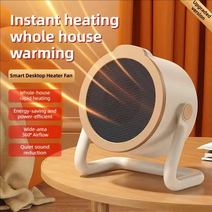 Portable desktop electric heater suitable for home and office use Mini fan heater suitable for desktop use and foot warmer