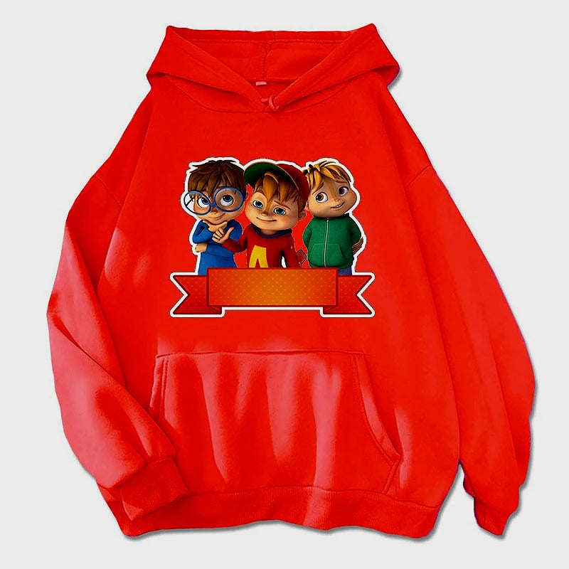 2025 Fashion Unisex Casual Sportswear Women's Hoody Alvin Chipmunk Halloween Costume Women's Pullover Fashion Trend