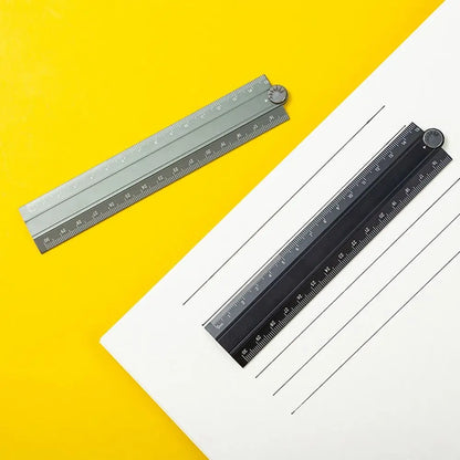 High Quality 30cm Folding Ruler Drawing Measuirng Tool Aluminum Alloy Straight Ruler Multifunctional Metal Ruler Students