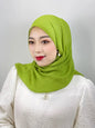 Muslim Hijab Arab Turkish Hijab with Zipper Chiffon Scarf Women's Fashion Plain Hijab Wrap Solid Color Shawl Headscaf 71x180cm