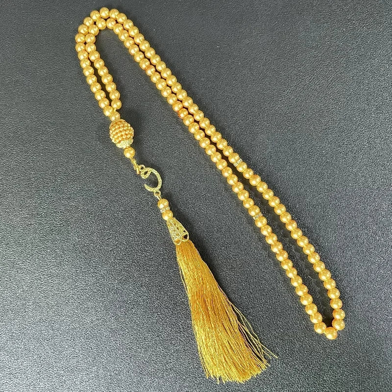 Muslim 99 Prayer Beads Tasbih Rosary Bracelet Islamic Misbaha Pearl Beads Tassel Necklace Ramadan Eid Jewelry for Women Men