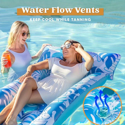 Sloosh 2Pack XL Inflatable Pool Float Mat Pool Floaties Adults Size with Headrest SunTanning Raft Lake Beach Swimming Pool Party