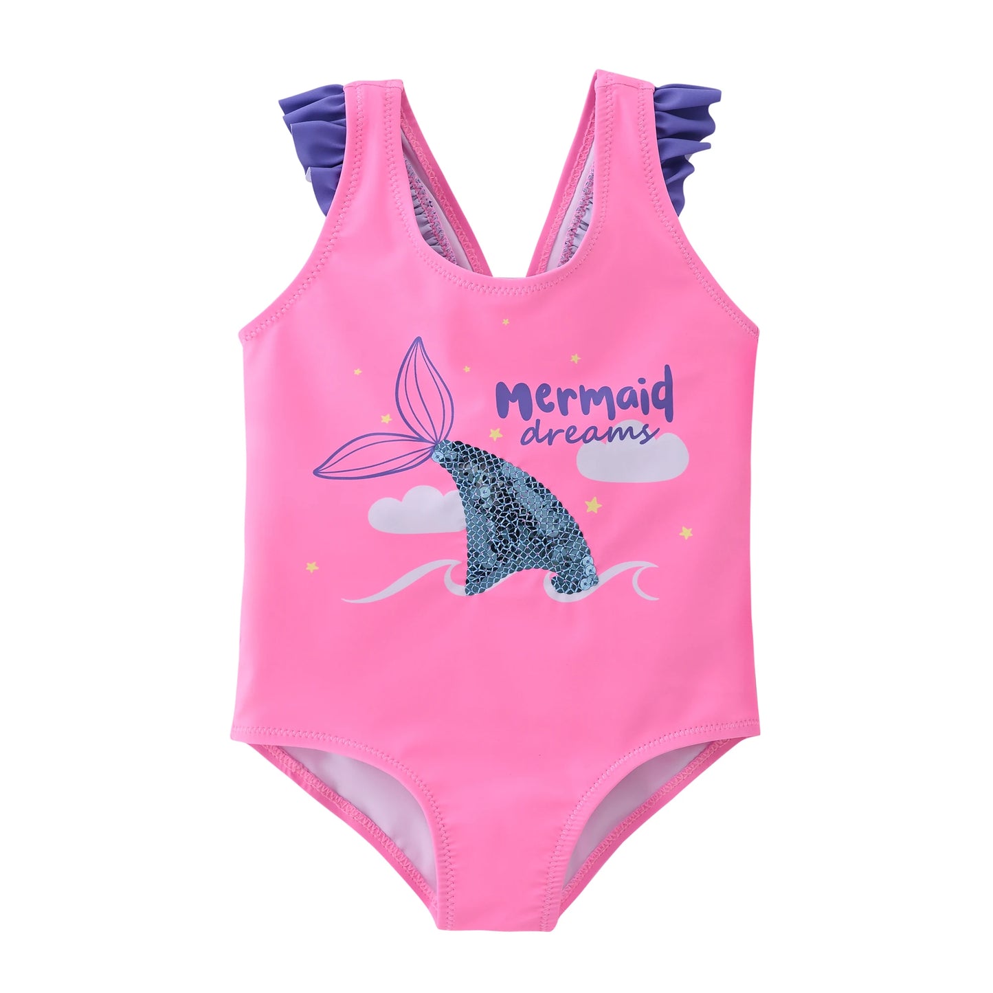 Kavkas Summer Girls Swimming Suit 9 M to 6 Years Fruit Floral Printed Hot Swimsuit Children One-piece Baby Swimwear For Kids