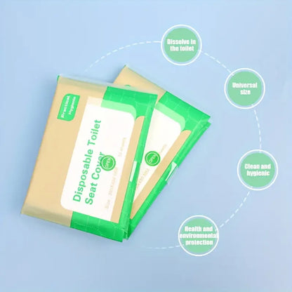 Portable Disposable Toilet Seat Cover Travel Camping Hotel Bathroom Accessories Degradable Waterproof Soluble Water Toilet Mats