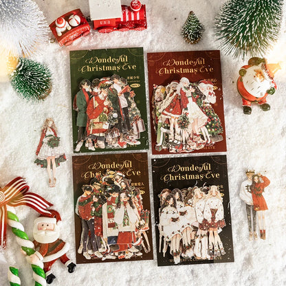 30sheets/pack Christmas Girl Stickers Aesthetic Stick Labels Decorative Diary Album Material Scrapbooking Supplies