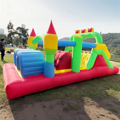 6.5*3*2.5m Giant Inflatable Jumping Castle Big Bounce House With Large Slide Trampoline Inflatable Bouncer Obstacle Slides
