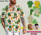 Hawaiian Shirt With Custom Face For Men Women Personalized Hawaii Gift For Girlfriend Boyfriend Tropical Beach Button Down Shirt