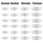10/24pcs 6/8/10/12 Inch Clear Plastic Plant Saucers Flower Pot Drip Trays Gardening Maintenance Supplies