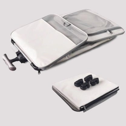 Pet Stroller Suitcase Telescopic Handle Pet Carriage Mesh Panels Animal Transport Cart Top Opening Ventilated for Outdoor Travel