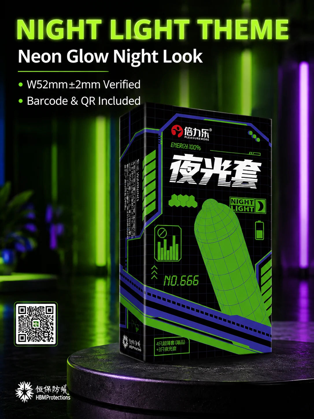 Glow in the Dark Condoms Set 7pcs Ultra Thin Lubricated Natural Latex Men Novelty Fun Night Sensual Romantic Touch Fit Beilile