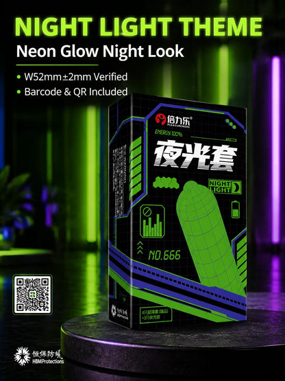 Glow in the Dark Condoms Set 7pcs Ultra Thin Lubricated Natural Latex Men Novelty Fun Night Sensual Romantic Touch Fit Beilile