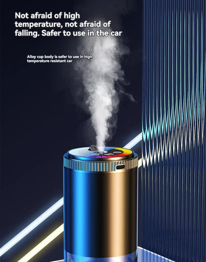 Smart Car Aroma Diffuser Rechargeable Air Freshener Auto On Off 5 Modes Starry Sky Ambient Light USB Car Purifier Humidifier