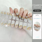 16/22 Tips Semi Cured Gel Nail Stickers for UV Lamp Designer Adhesive Nail Gel Wraps DIY Long-lasting  Nail Decoration