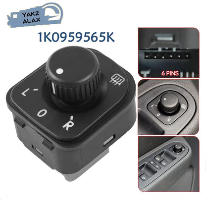 For Volkswagen VW Jetta MK5 Golf 6 Tiguan Passat 1K0959565K Mirror View Control Switch Regulator Knob 1K0 959 565K Auto Parts