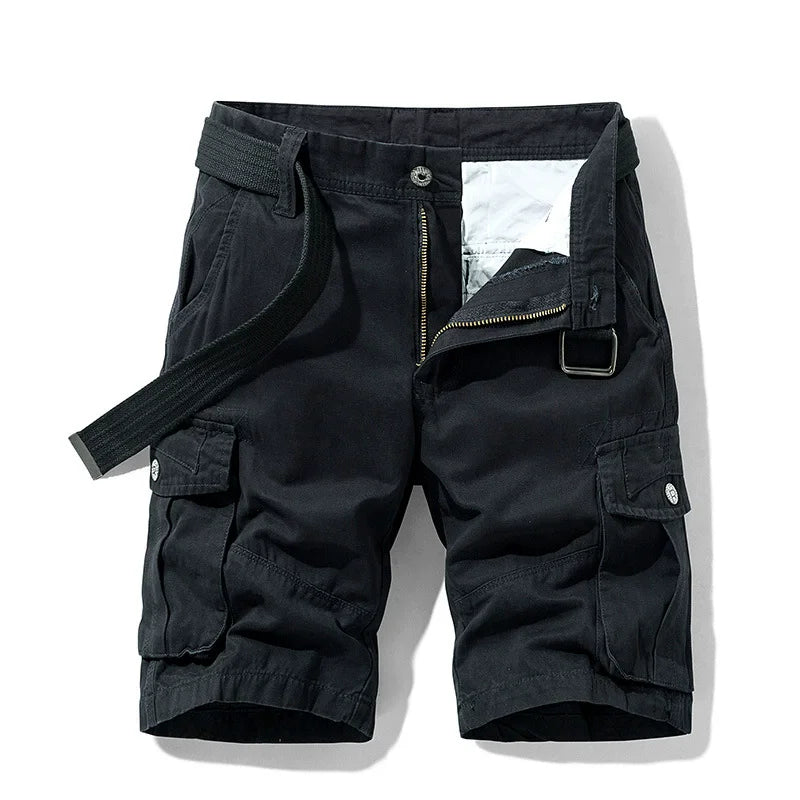 2026 Summer Cargo Short Men Fashion Casual Shorts Mens Military Cargo Pocket Pants Cotton Male Tactical Shorts No Belt Plus Size