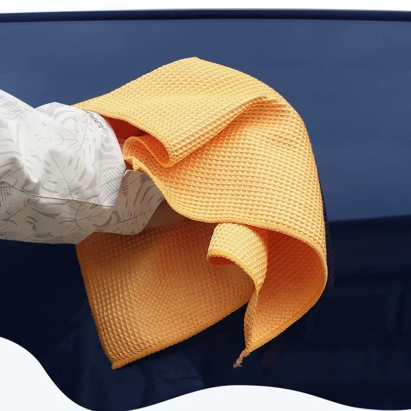 1/5/10Pcs Car Wash Towel Glass Cleaning Water Drying Microfiber Window Clean Wipe Auto Detailing Waffle Weave for Kitchen Bath