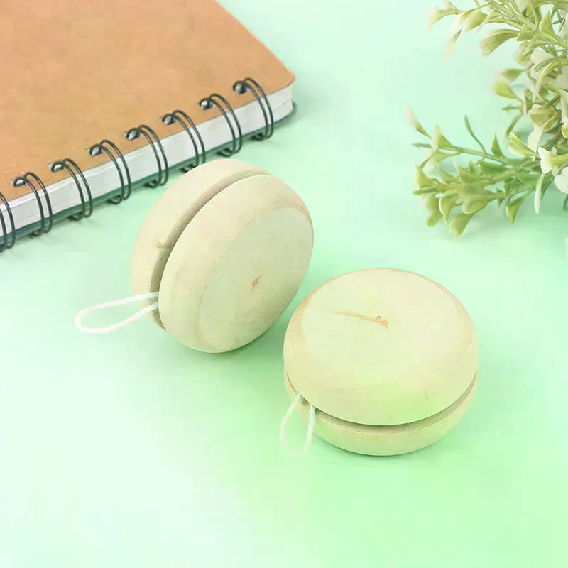 Portable Wooden Yoyo Ball Colorful Handmade Toy Creative Play & Craft Accessories for Children