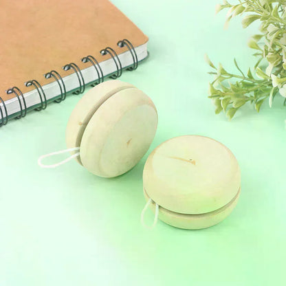 Portable Wooden Yoyo Ball Colorful Handmade Toy Creative Play & Craft Accessories for Children