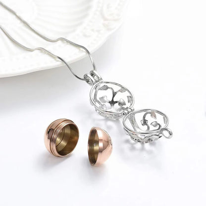 Cremation Locket Necklace Tree of Life Memorial Urn Jewelry For Ashes For Women Men Keepsake Pendant Necklace