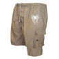 Men's Spider Print Cargo Shorts Male Outdoor Overalls Elastic Waist Cycling Shorts Multi-pockets Loose Work Beach Sports Shorts