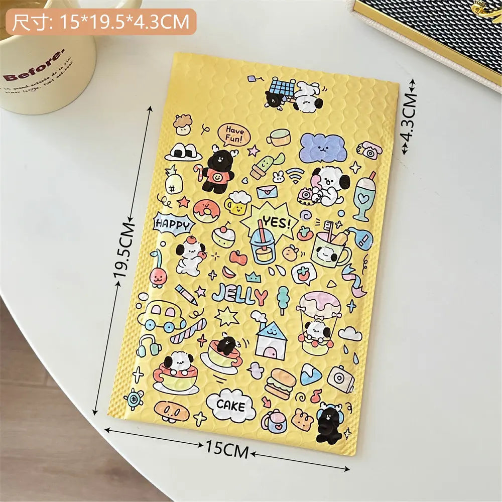 10pcs/Jelly Dog Cute Express Waterproof Packaging Bag, Shockproof Bubble Bag