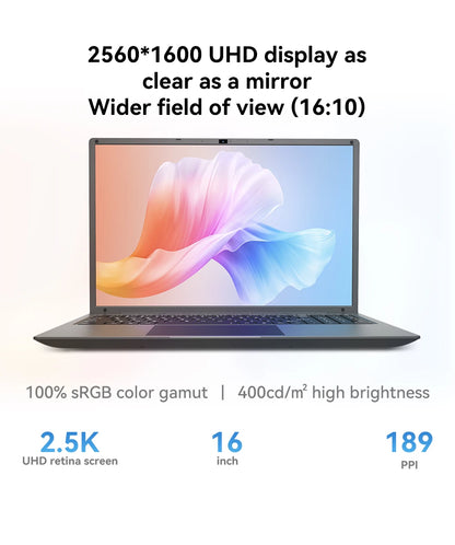 Adreamer 16 Inch Laptop LeoBook16S 2560*1600 IPS 60Hz CPU Intel Core i5-1240P 16GB RAM SSD 1TB 16" Business Desktop Laptop