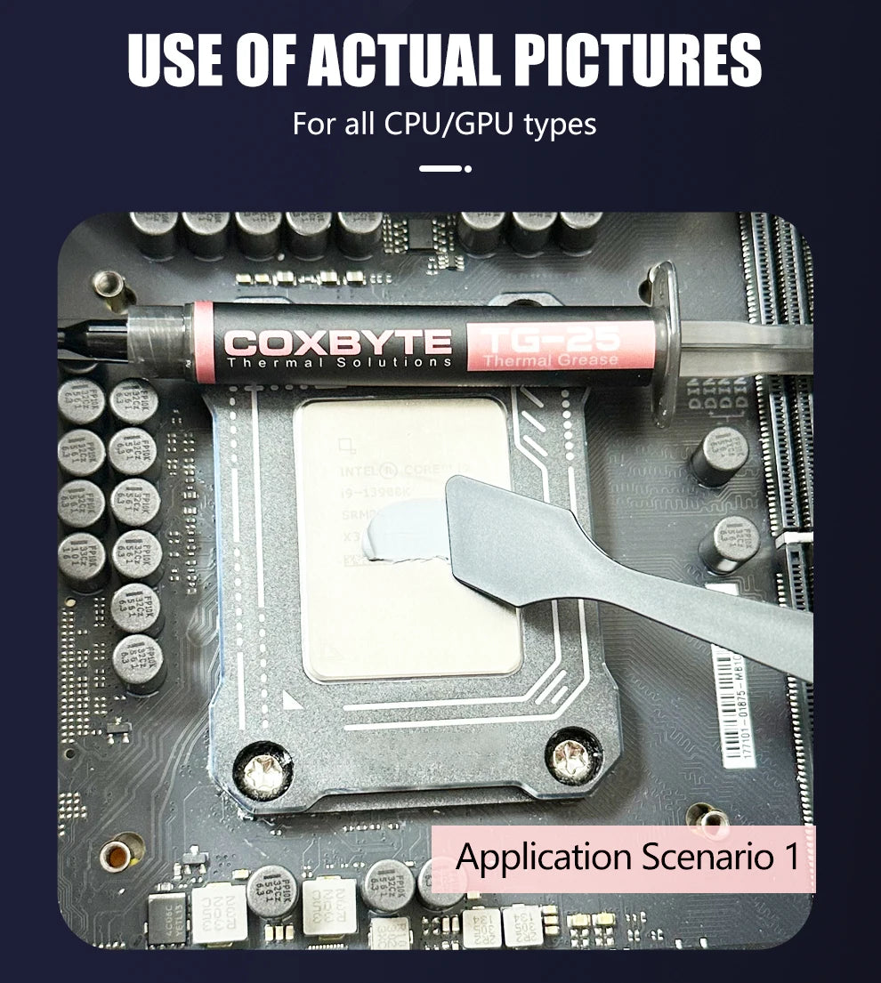Coxbyte TG-25 Thermal Paste Processor 2g 13.8W/M-k For CPU GPU PS4 MCU HeatSink Cooling Cooler Thermal Compound Silicone Grease