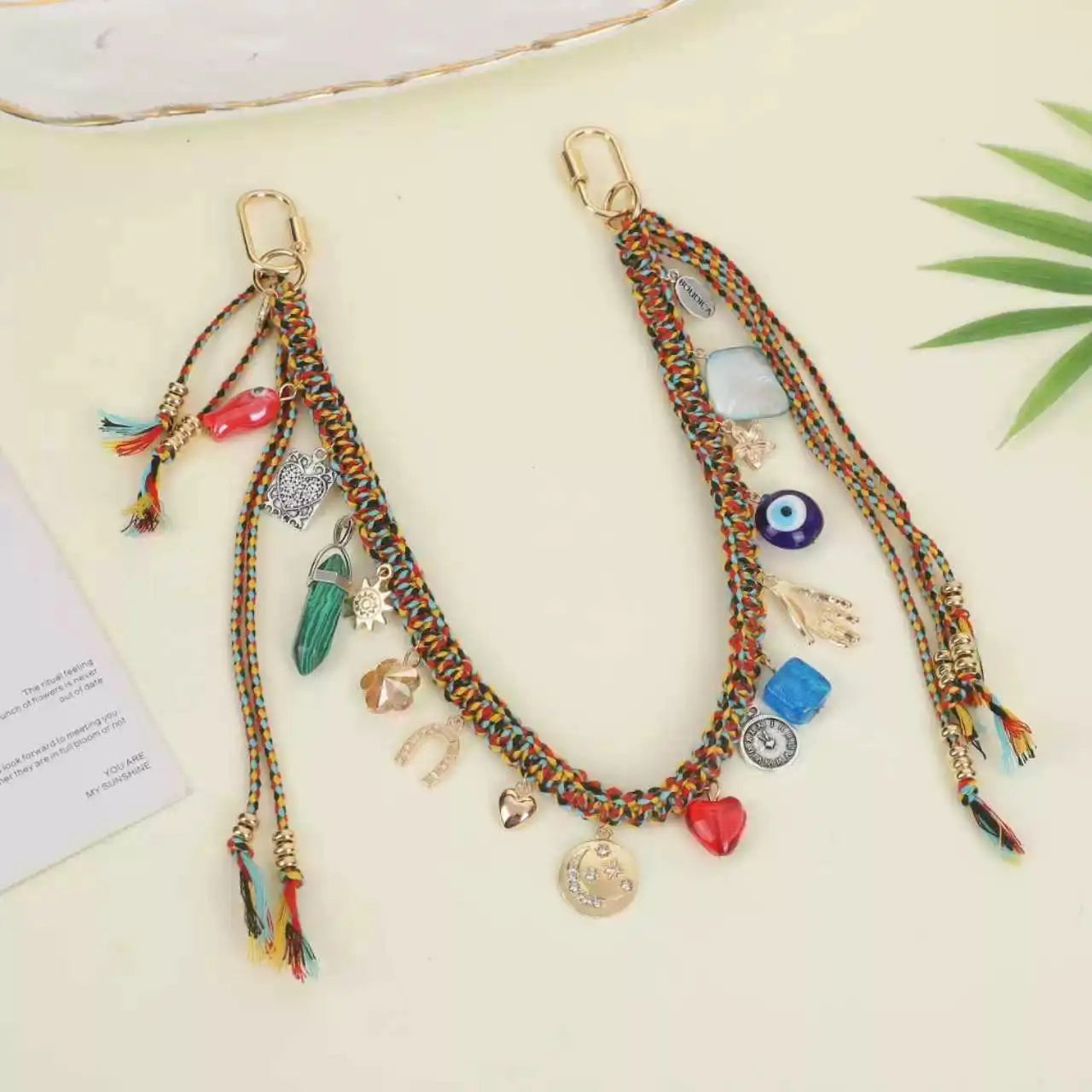 1Pc Ethnic Woven Pendant Multi-Layer Tassel Necklace Retro Fashion Accessories Women's Bohemian Style Jewelry
