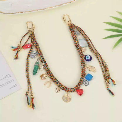 1Pc Ethnic Woven Pendant Multi-Layer Tassel Necklace Retro Fashion Accessories Women's Bohemian Style Jewelry
