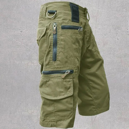 Men's Cotton Casual Cargo Shorts Summer New Loose Straight Oversized Workwear Shorts Multi Pockets Outdoor Short