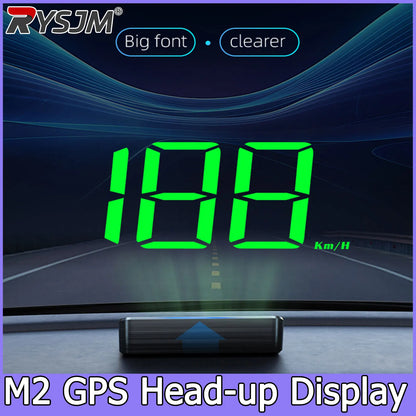  M2 Universal GPS HUD Car Speedometer Projector With Speed KMH Head Up Display Car USB Cable Plug & Play GPS & Beidou System