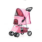 Pet Stroller Luxury Folding Dog Stroller Outdoor Pet Trolley Carrier Travel Large Wheels