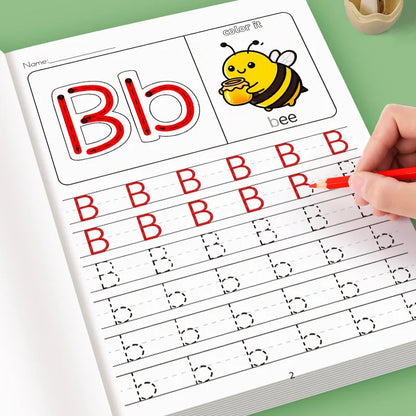 32-Page English Alphabet Writing Workbook with Colorful Letter Practice-A-Z Lowercase&Uppercase,Tracing,Educational Learning Aid