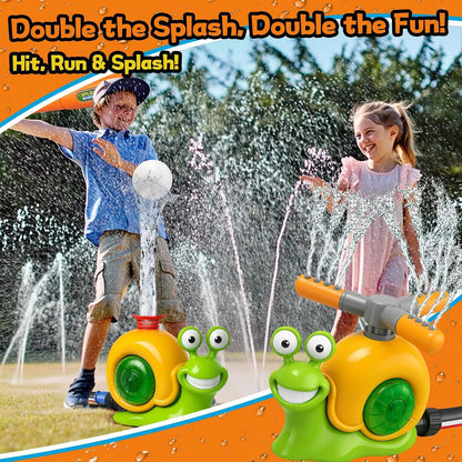 Water Spray Outdoor Toy Snail Sprinkler Backyard Garden Water Toys Summer Yard Cartoon Splash Sprinkler Baby Bath Toy for Kids