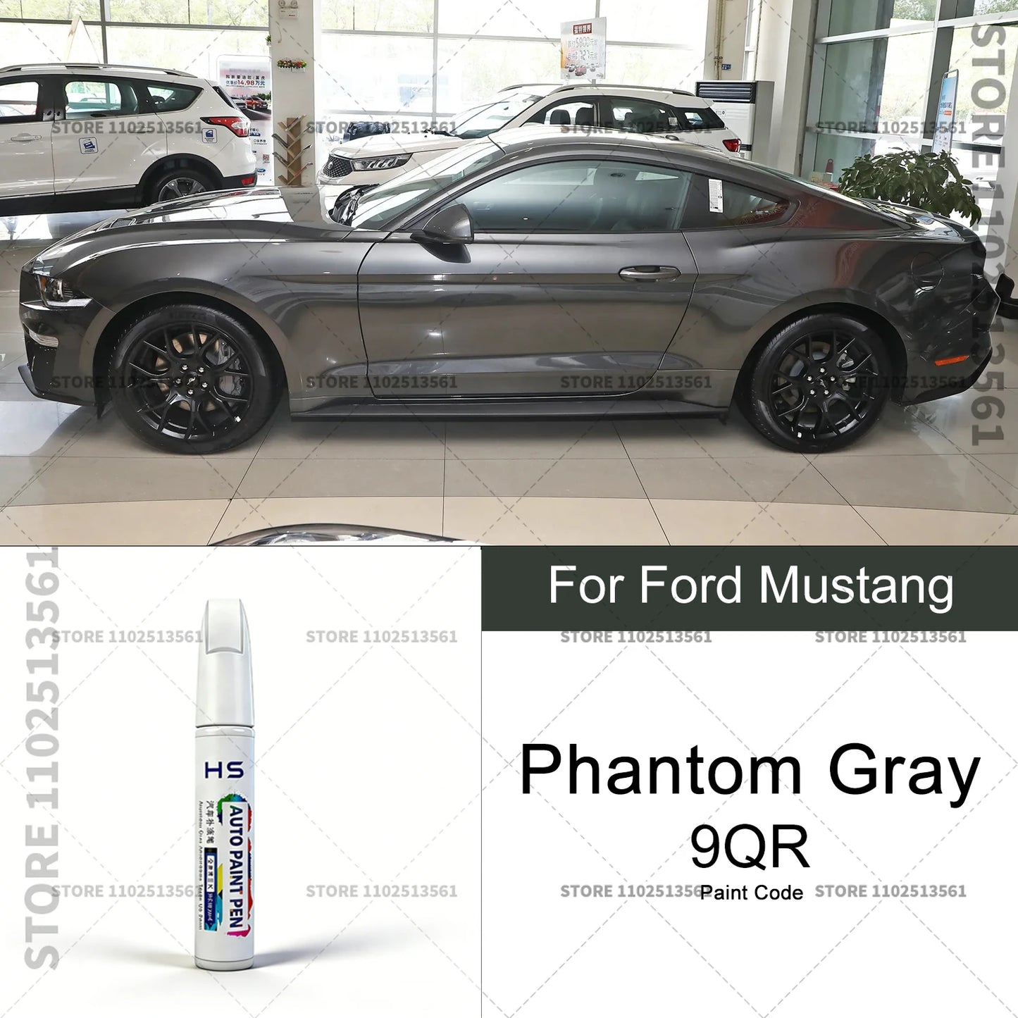 For Ford Mustang White Black Red Orange Blue Yellow Gray Car Paint Repair Pen Touch Up Scratch Remover DIY Auto Accessories