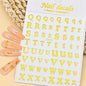 3D Glittery Gothic Letter Design Nail Art Stickers Uppercase Alphabet Letters Artistic Designs DIY Nail Art Decals Decoration #1
