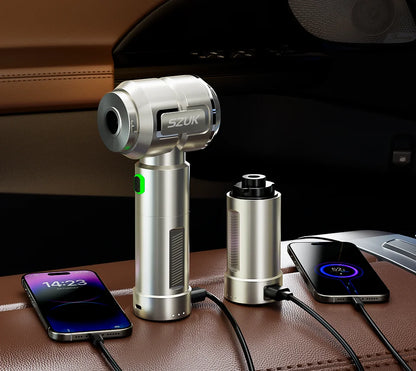 SZUK Car Vacuum Cleaner Portable Blower Handheld Cleaning Machine with LED Light Powerful Wireless Mini Vacuum Cleaner for Car